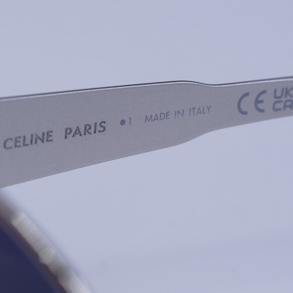 Celine CL40293U 16V Geometric Sunglasses - Palladium/Blue - Picture 8 of 11